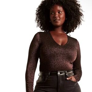 Abercrombie & Fitch - Copper Shimmer V-Neck Bodysuit